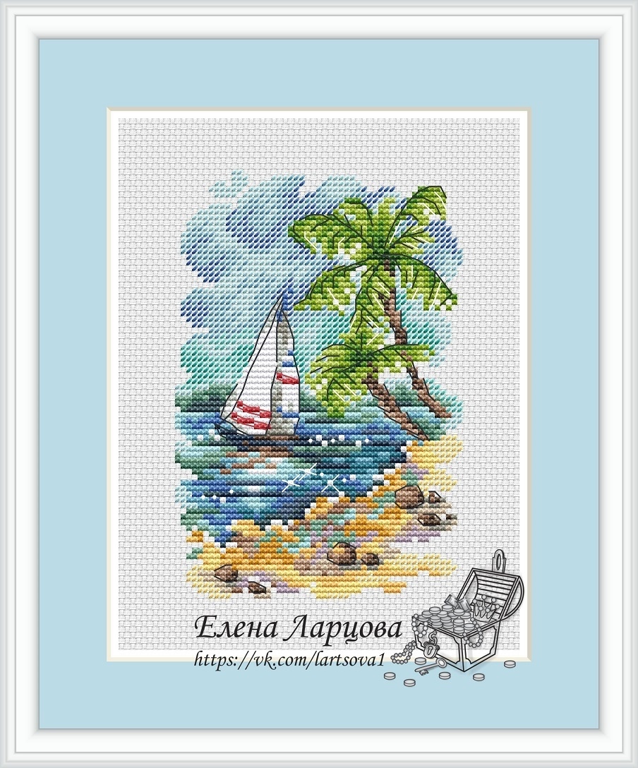 Sailboat - Summer Cross Stitch Pattern фото 1
