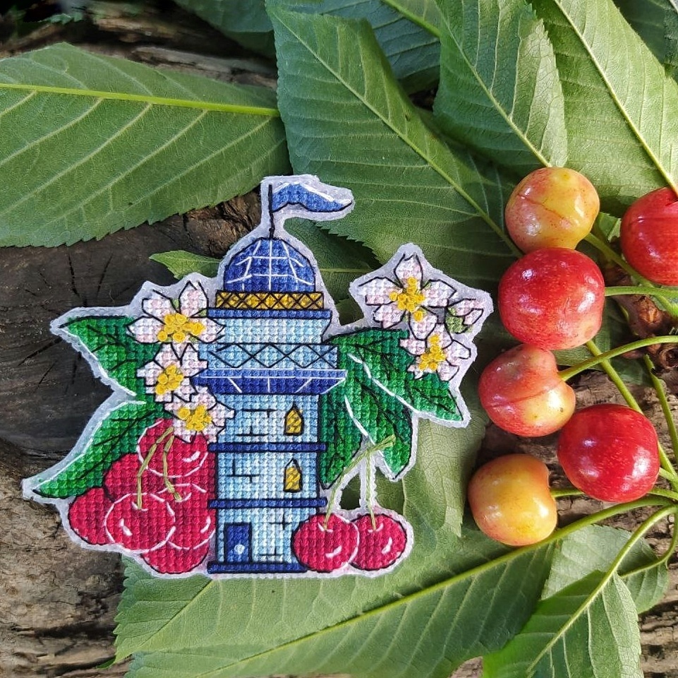 Lighthouse Cherry Cross Stitch Pattern фото 4