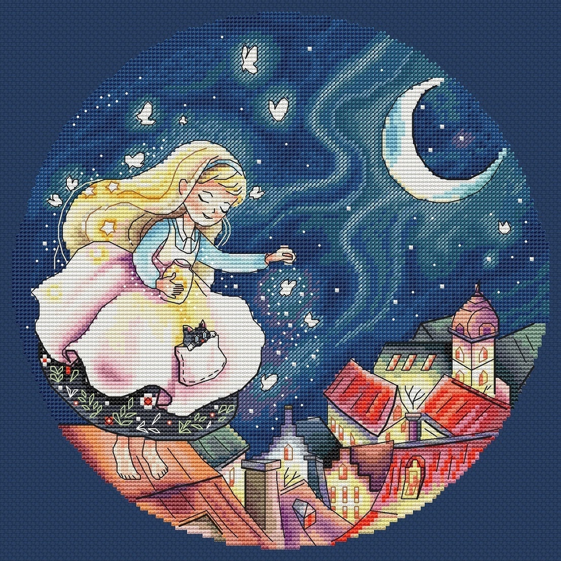 Night Fairy Cross Stitch Chart фото 1