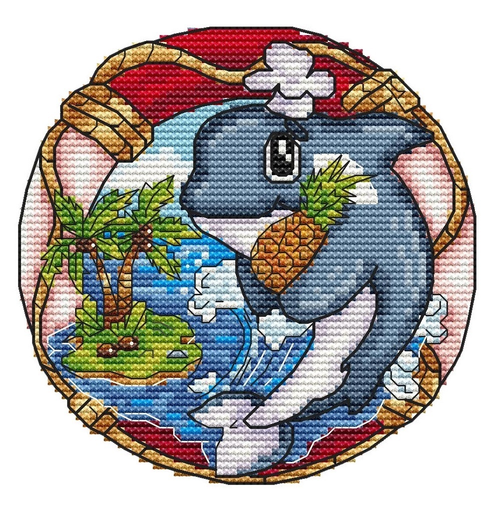 Killer Whale Cook Cross Stitch Pattern фото 1