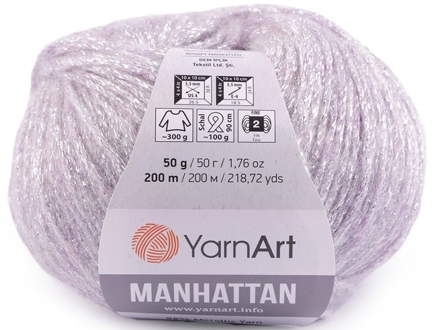YarnArt Manhattan 7% wool, 7% viscose, 56% metallic, 30% acrylic, 10 Skein Value Pack, 500g фото 11