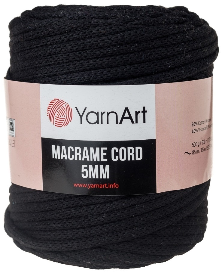 Black Polyester Macrame Cord No. 6, For Bag, Size: 6mm at Rs 170