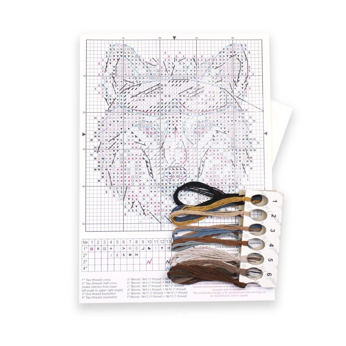 Brutal Wolf Cross Stitch Kit фото 5