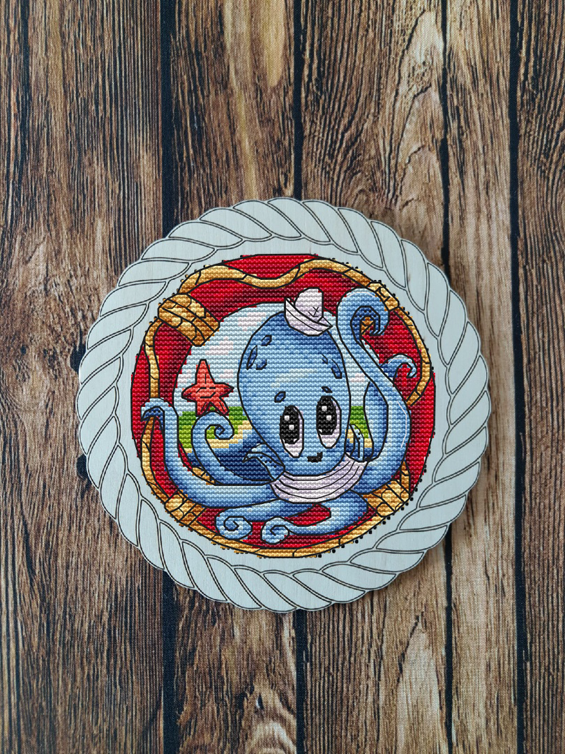 Sailor Octopus Cross Stitch Pattern фото 3