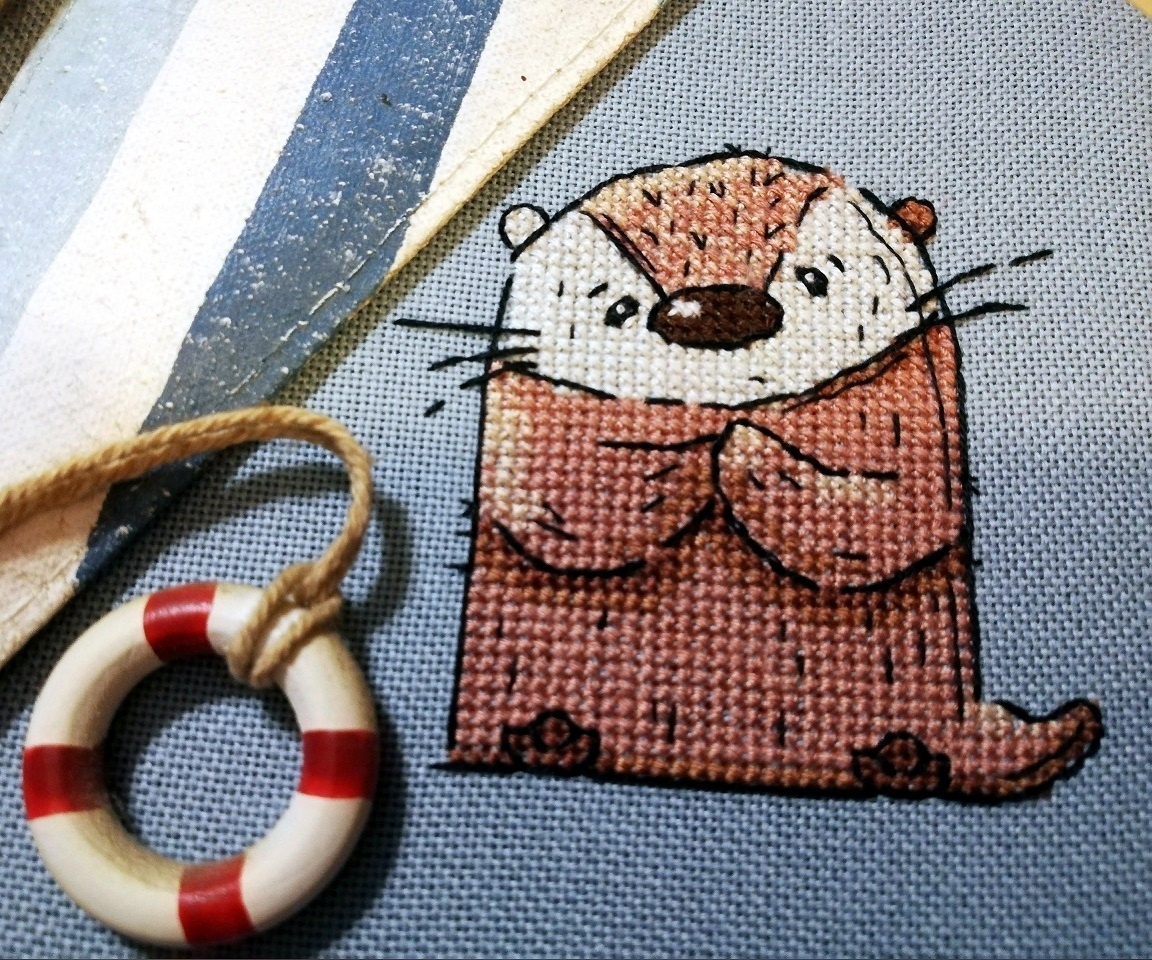 Sea Otter Cross Stitch Pattern фото 2