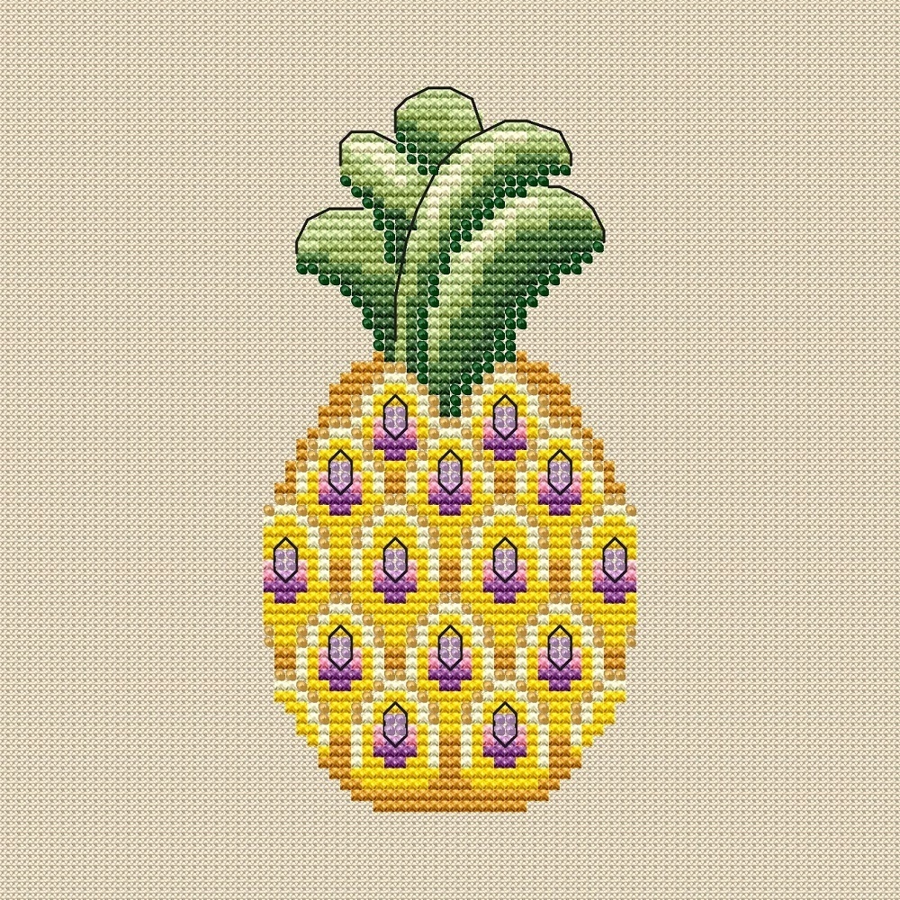 A Pineapple Cross Stitch Pattern фото 1