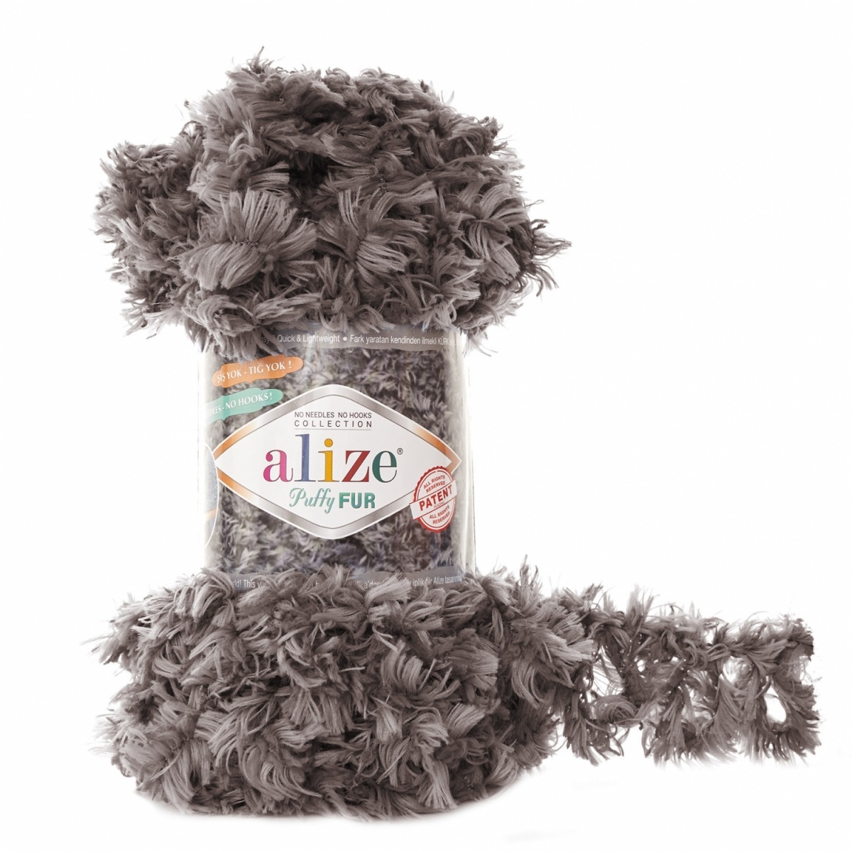 Alize Puffy Fur, 100% Polyester 5 Skein Value Pack, 500g фото 6