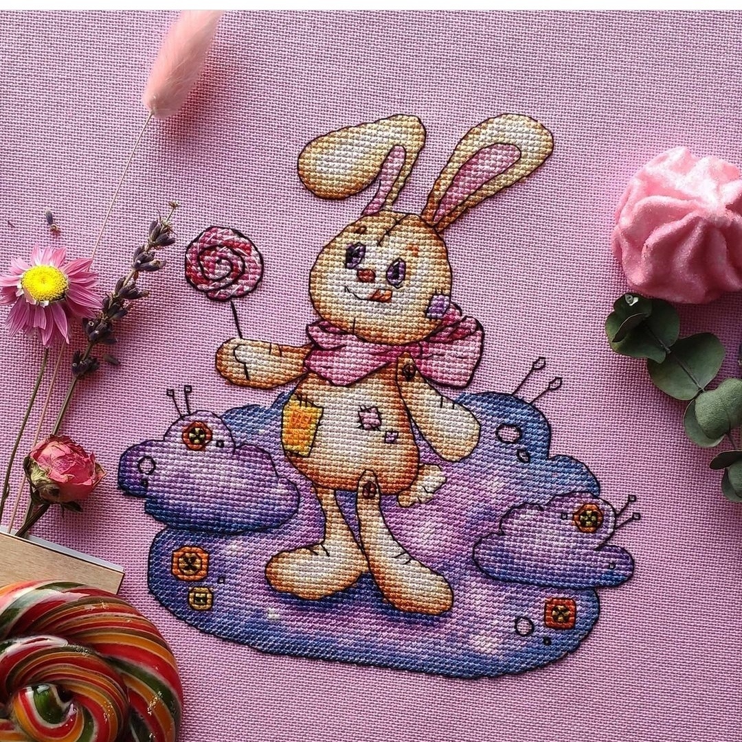 Candy Bunny Cross Stitch Pattern фото 2