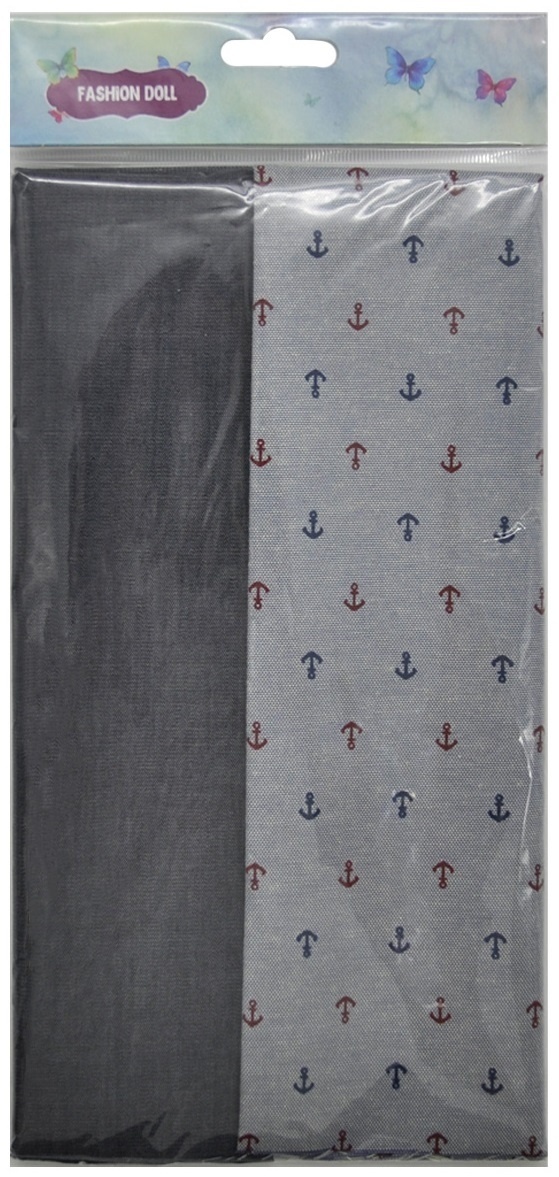 Gray/Blue-gray Set Anchor Patchwork Fabric фото 2