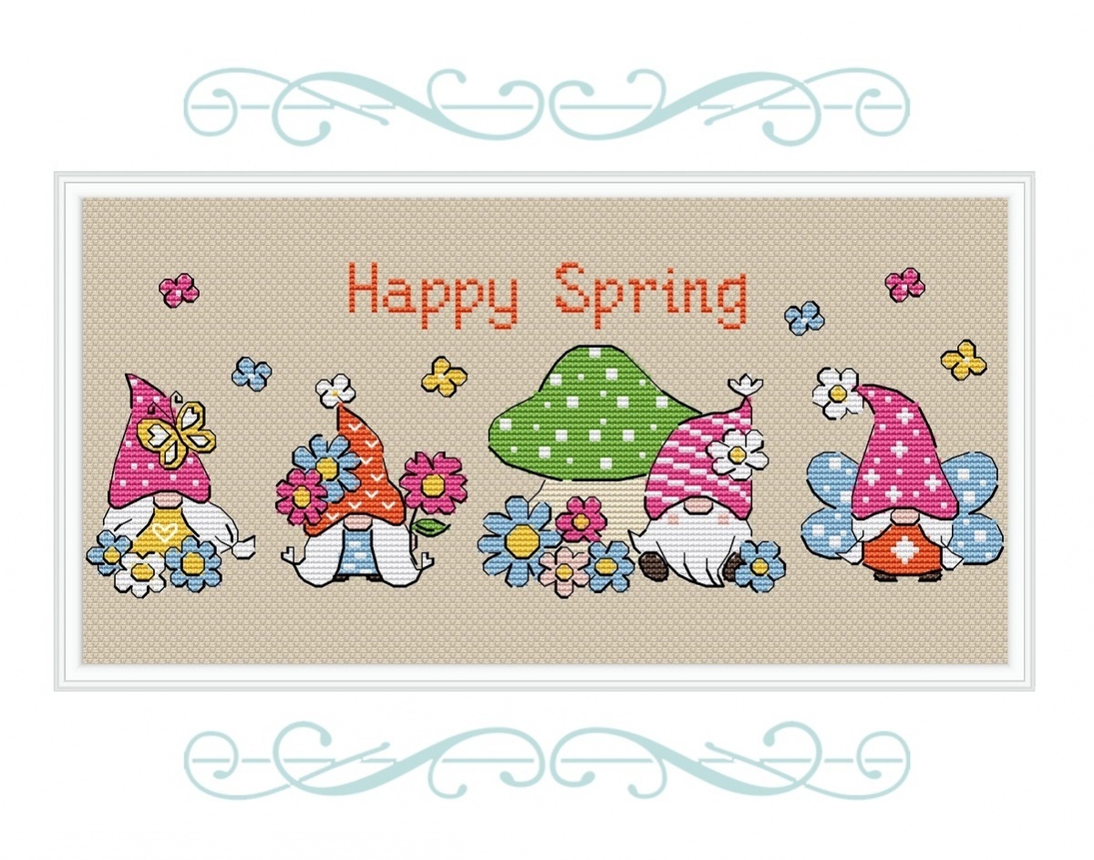 Happy Spring 2 Cross Stitch Pattern фото 1