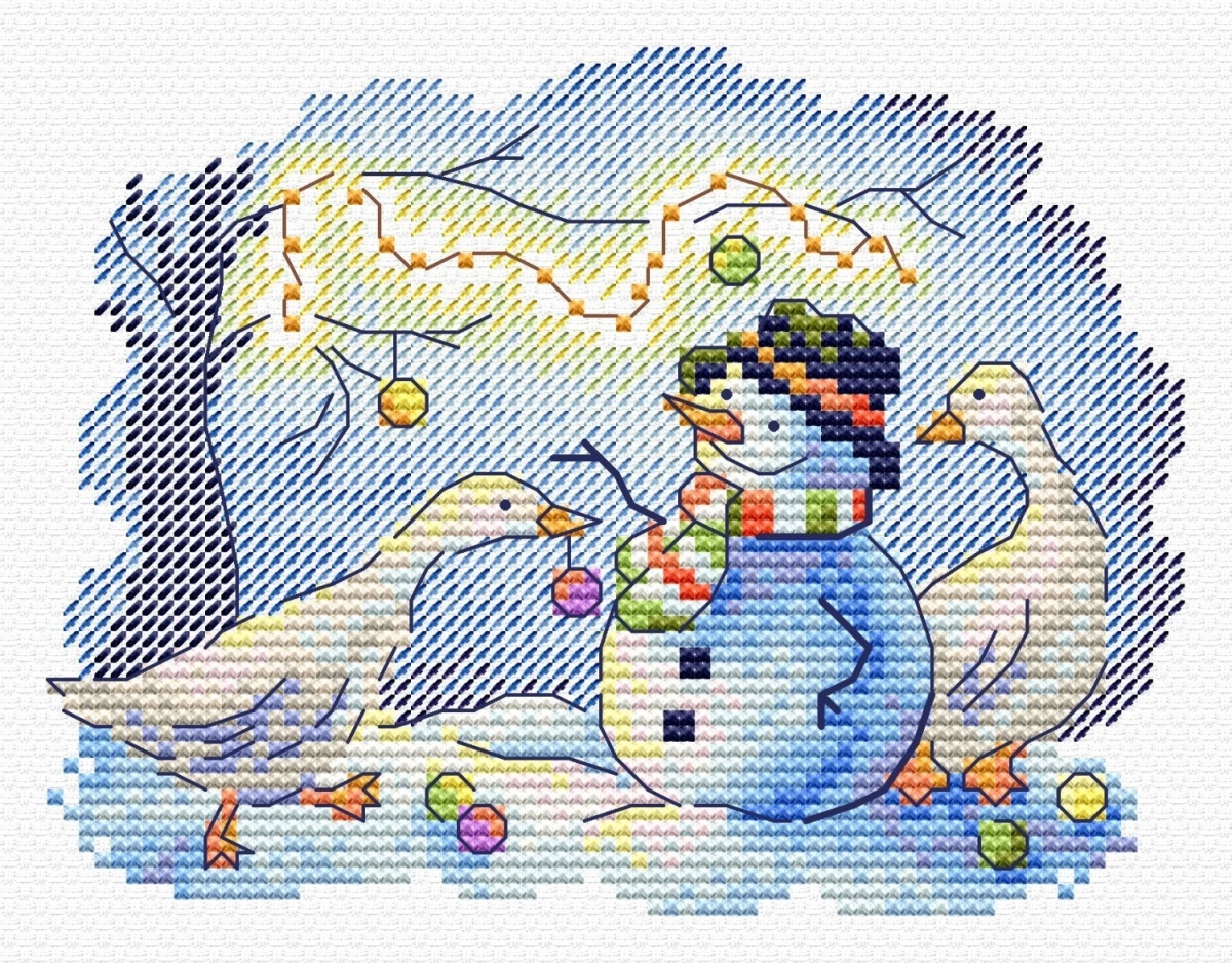 Snow Fun Cross Stitch Kit фото 1