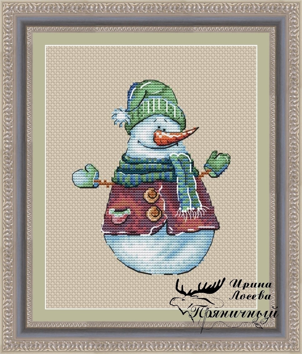 Snowman Warm Hugs Cross Stitch Pattern фото 1