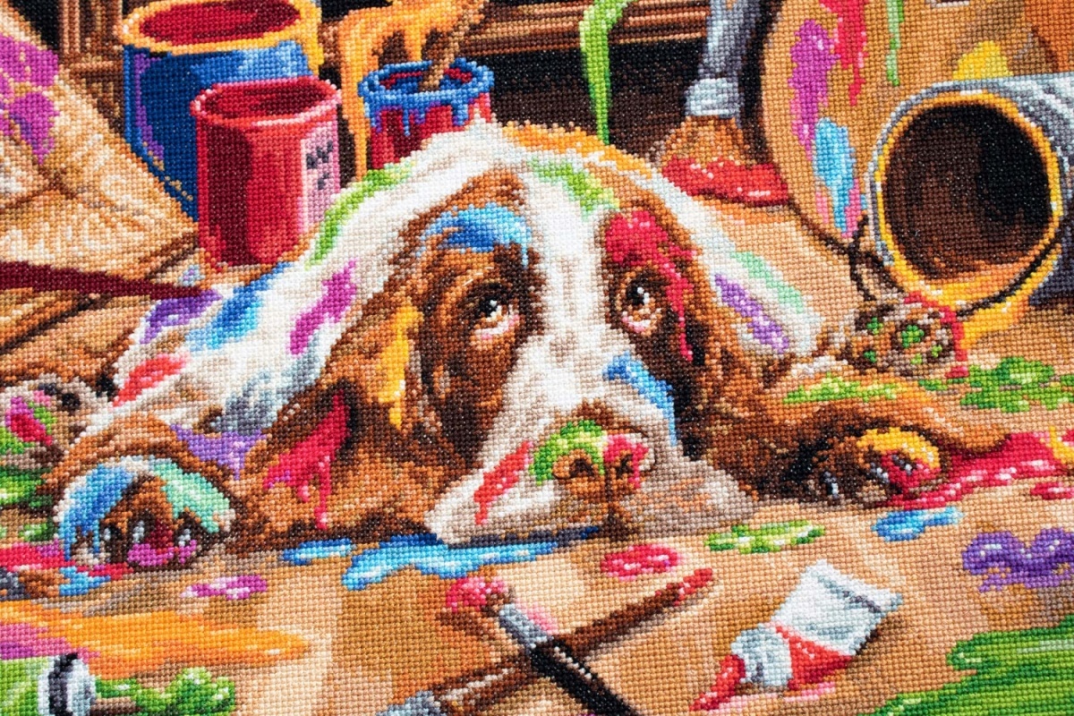 Puppy Picasso Cross Stitch Kit фото 11