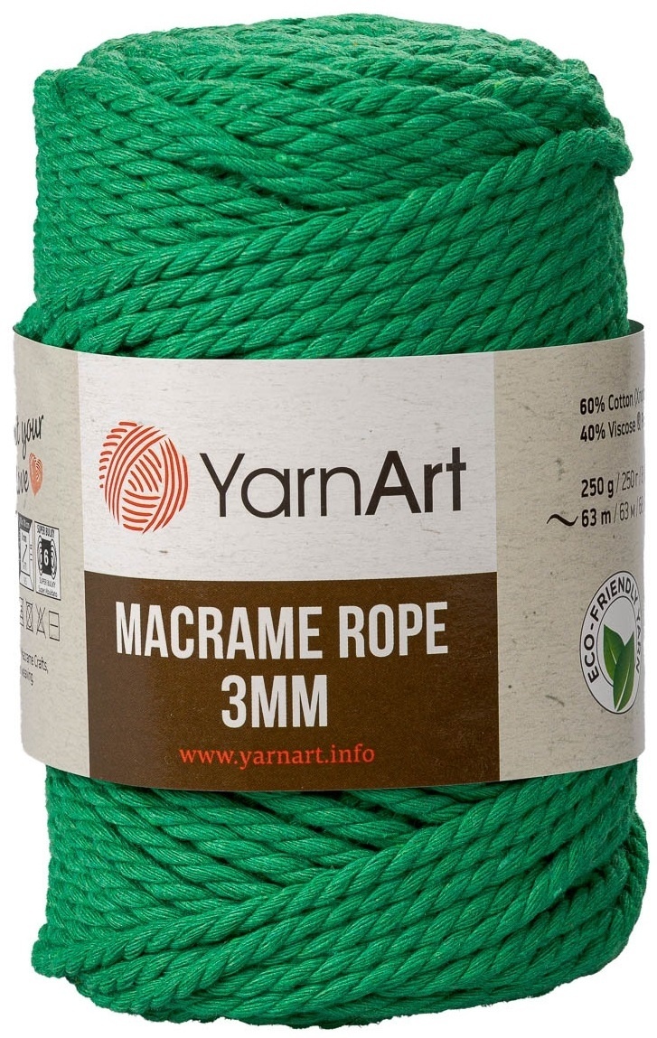 YarnArt Macrame Rope 3mm 60% cotton, 40% viscose and polyester, 4 Skein Value Pack, 1000g фото 9
