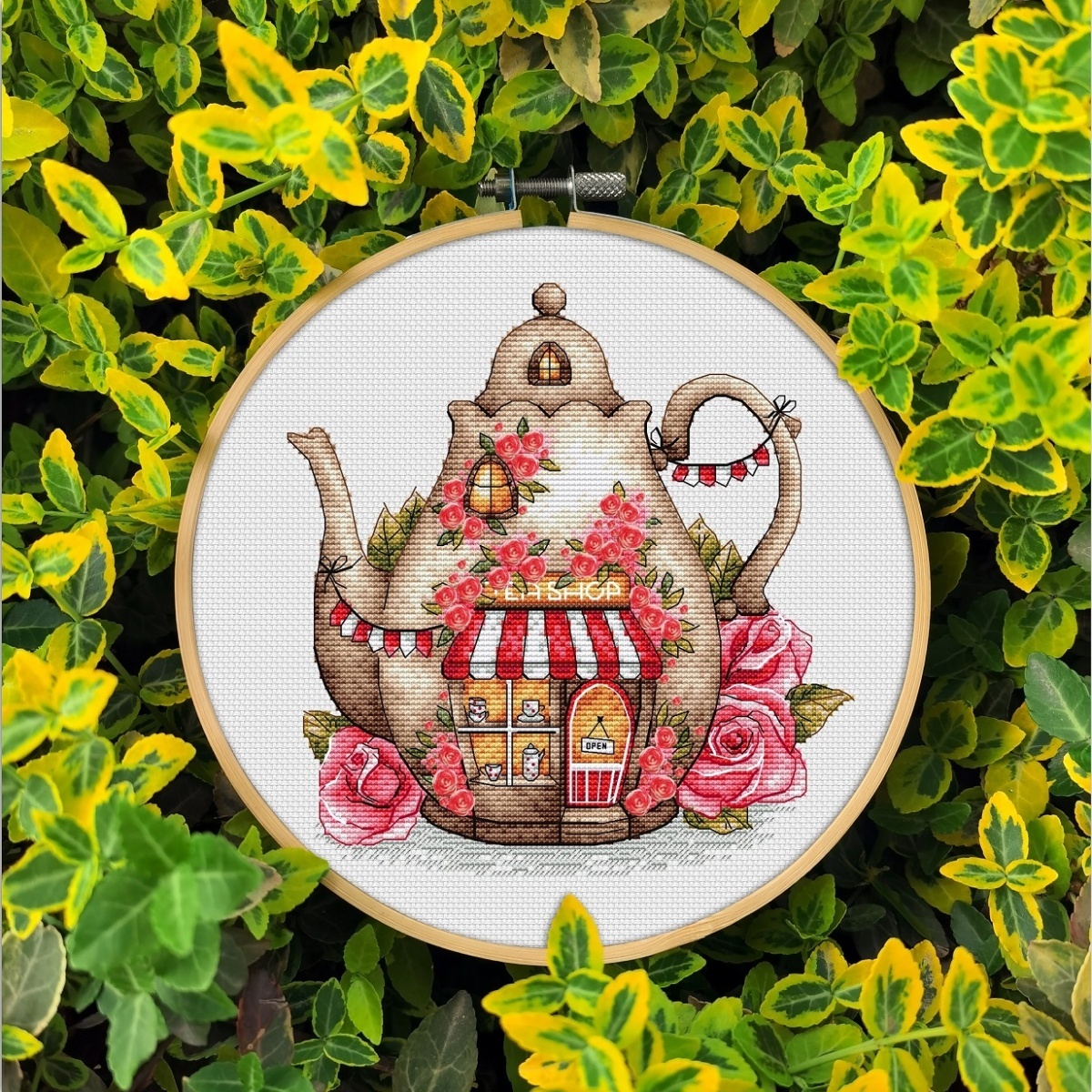 Vintage Tea Cross Stitch Pattern фото 1