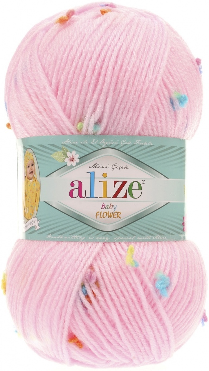 Alize Baby Flower, 94% Acrylic, 6% Polyamide 5 Skein Value Pack, 500g фото 3