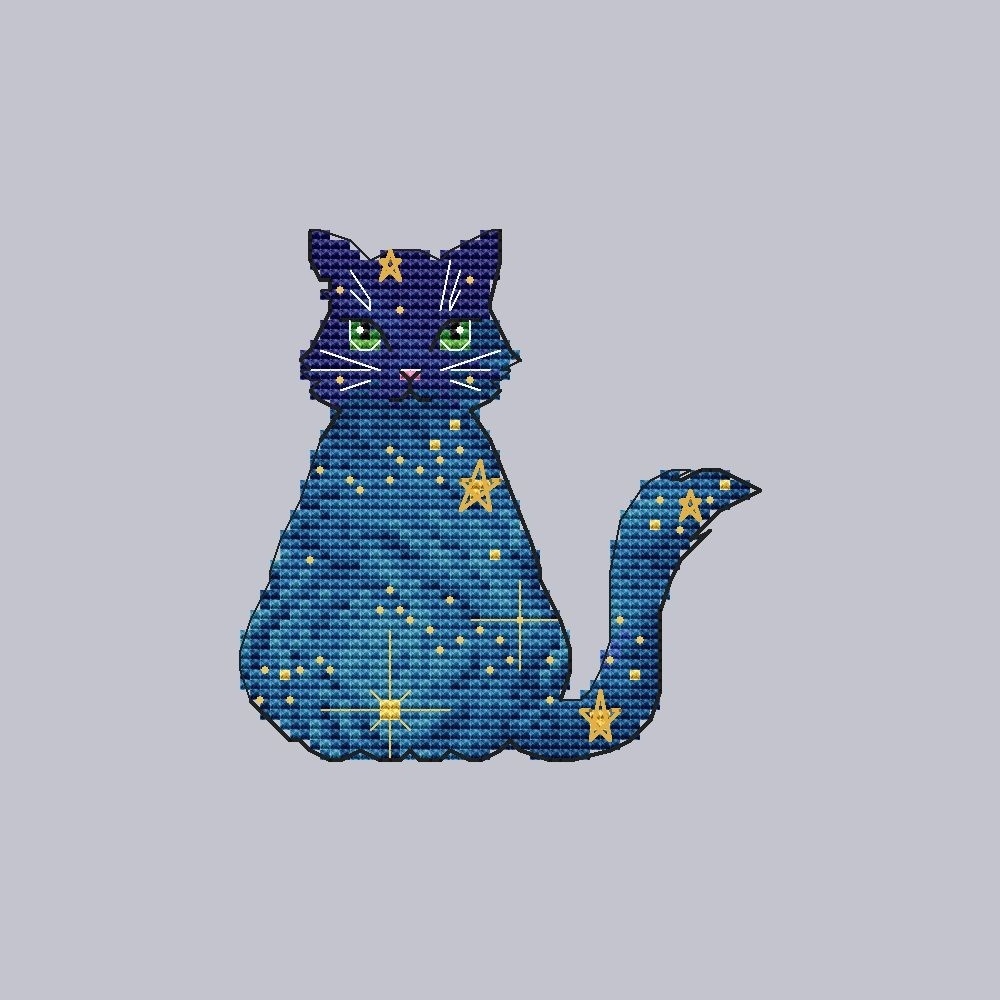 Star Cat 3 Cross Stitch Pattern фото 3