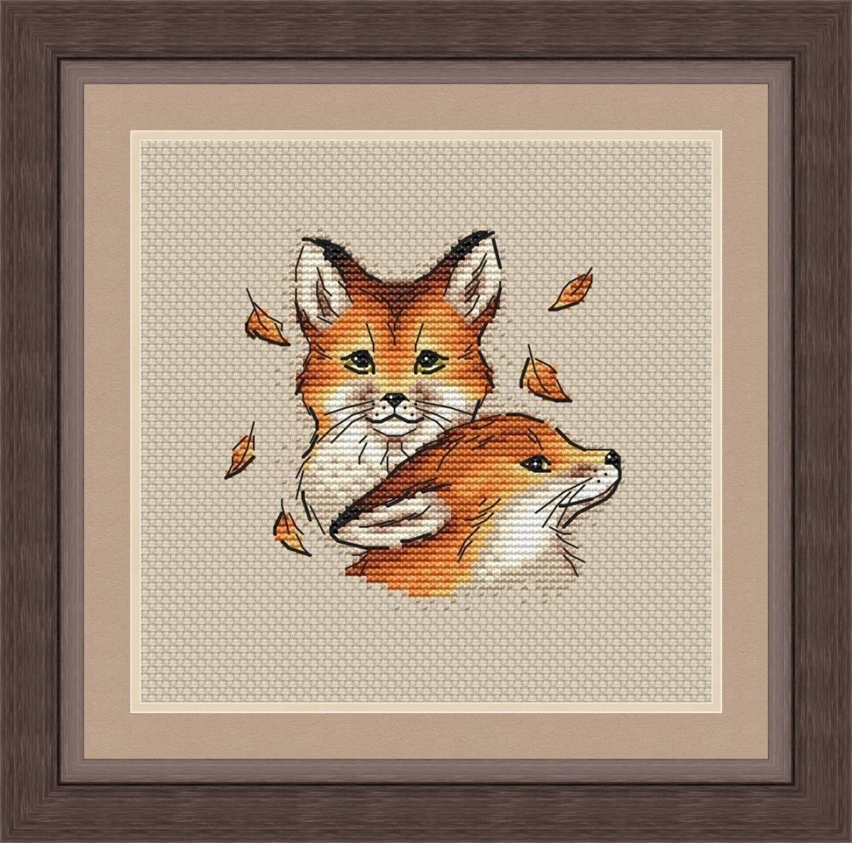 Autumn Foxes Cross Stitch Chart фото 2