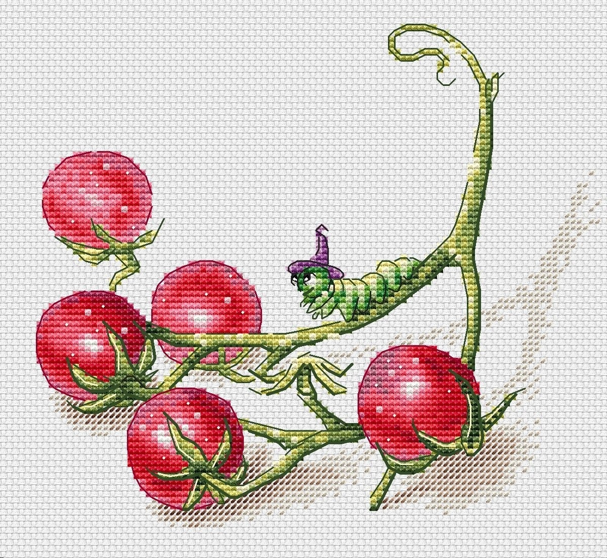Tomatoes Cross Stitch Pattern фото 1
