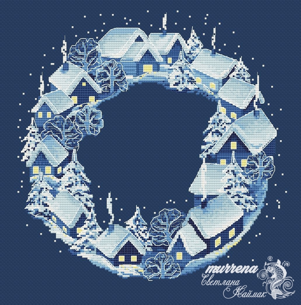 Frosty Winter Cross Stitch Pattern фото 1