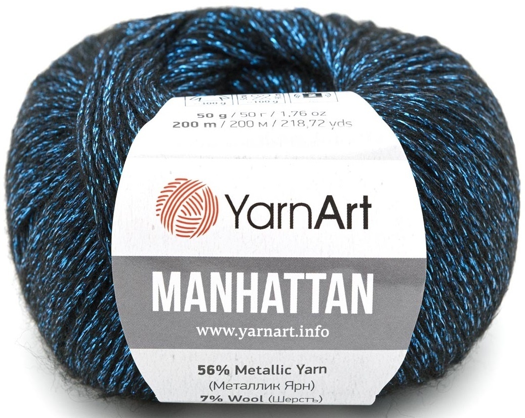 YarnArt Manhattan 7% wool, 7% viscose, 56% metallic, 30% acrylic, 10 Skein Value Pack, 500g фото 9