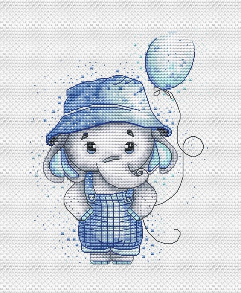 Little Elephant Cross Stitch Pattern фото 3