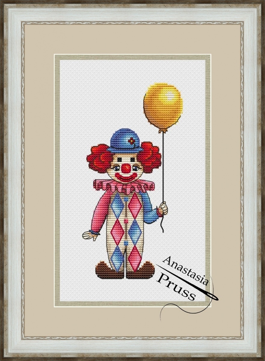 Clown Cross Stitch Pattern фото 1