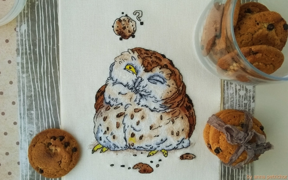 Cookie Owl Cross Stitch Pattern фото 4