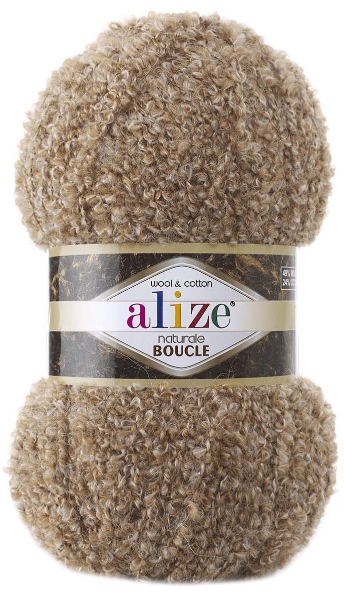 Alize Naturale Boucle, 49% Wool, 24% Cotton, 24% Acrylic, 3% Polyester 5 Skein Value Pack, 500g фото 14