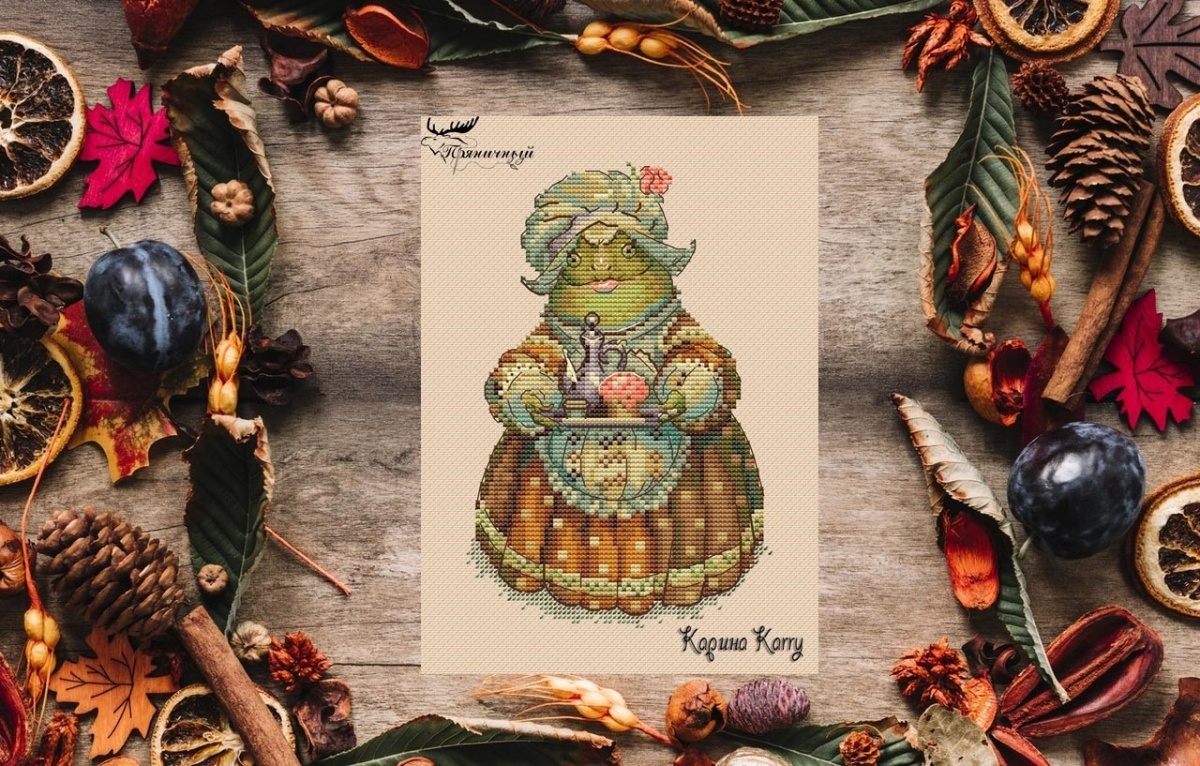 Mrs. Toad Cross Stitch Pattern фото 1