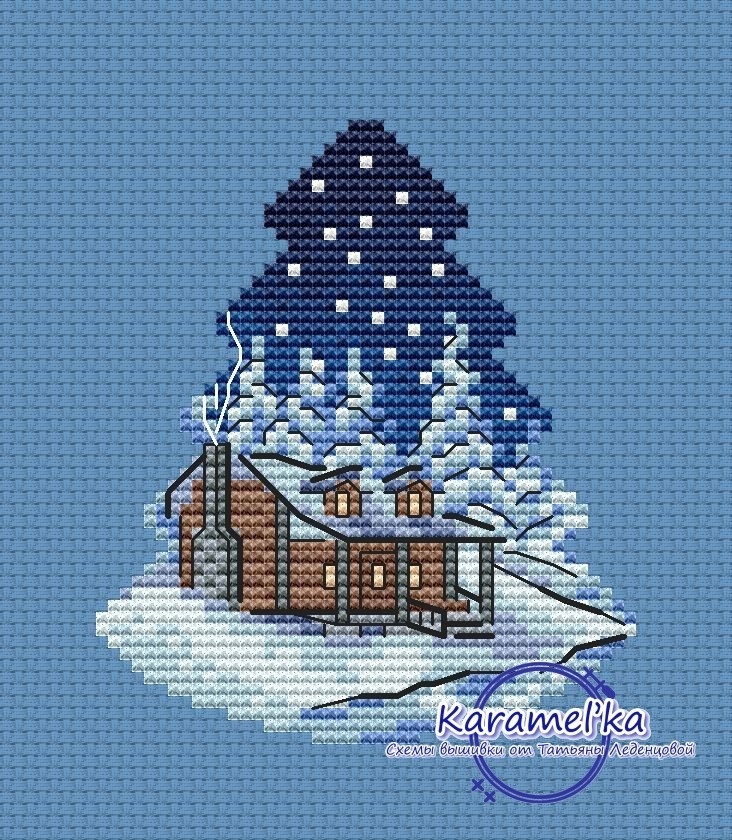 A House by the River Cross Stitch Pattern фото 1