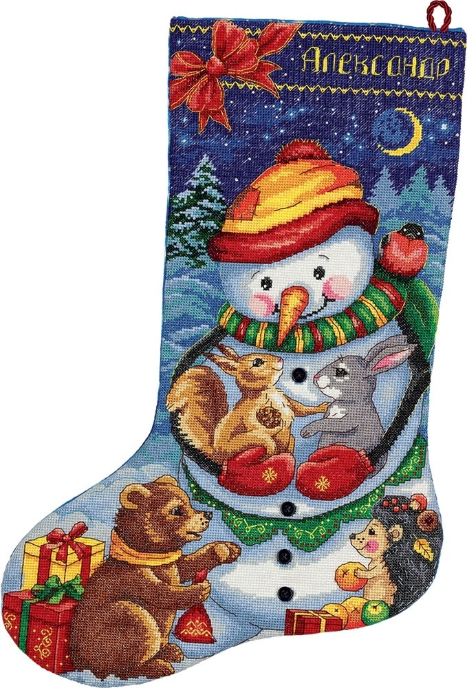 Snowman Stocking Cross Stitch Kit  фото 2