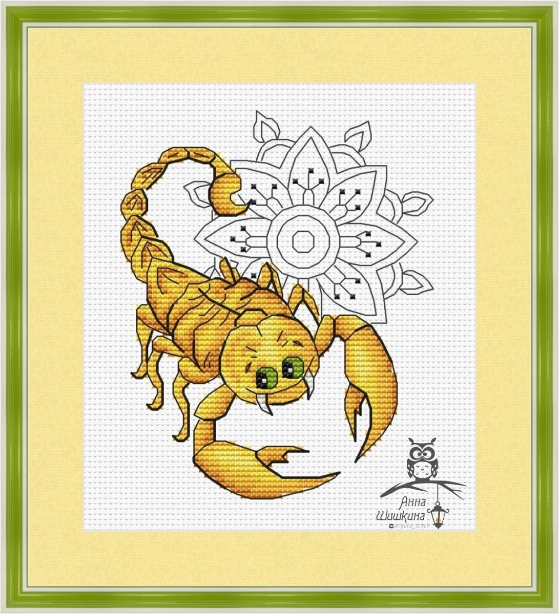 Zodiac Signs. Scorpio Cross Stitch Pattern фото 1
