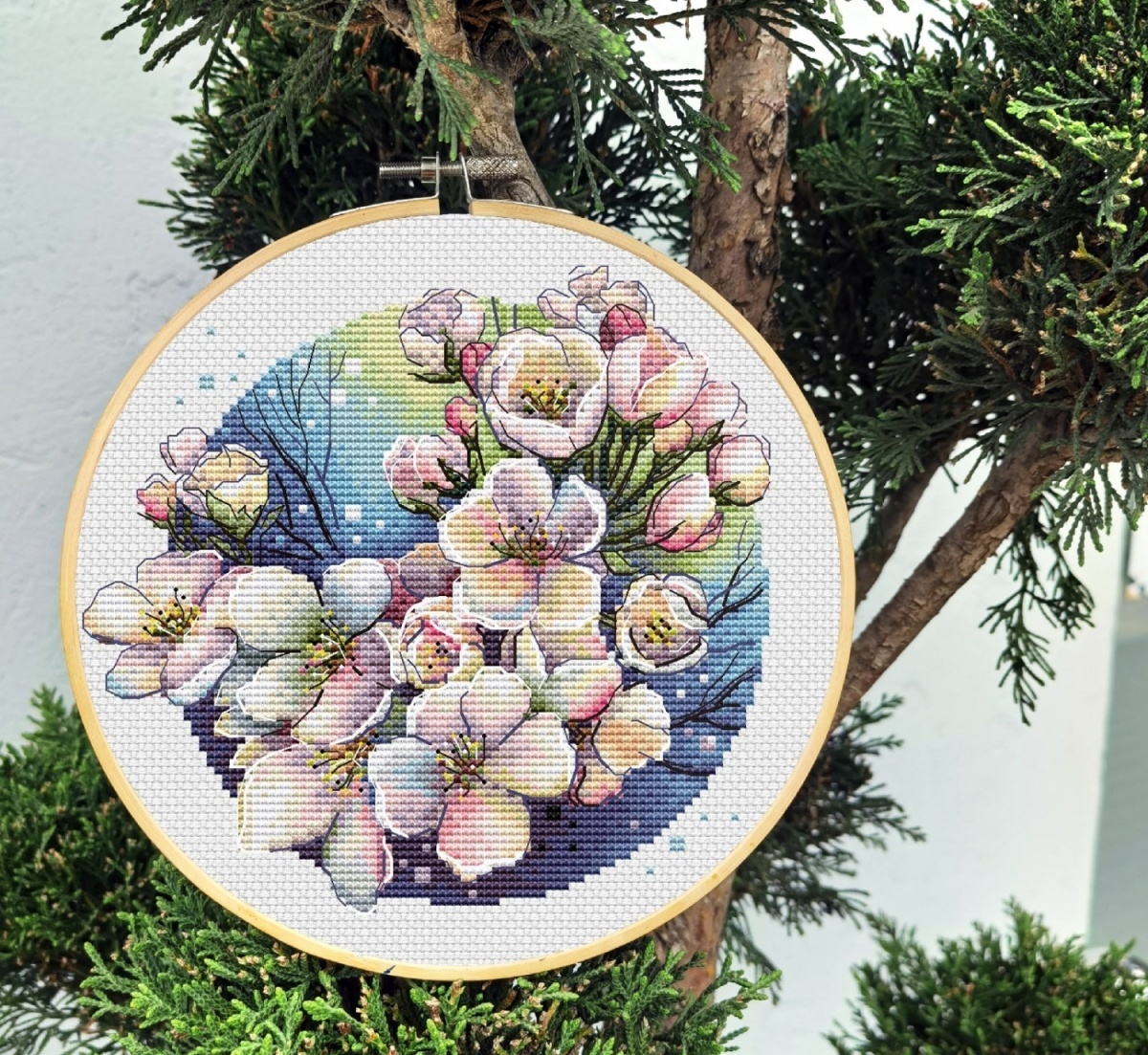 Apple Tree Flowers Cross Stitch Pattern фото 3