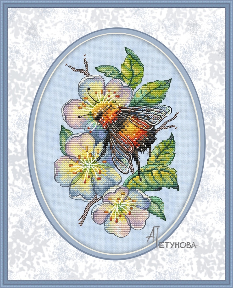 Apple Tree Blossom (no background) Cross Stitch Pattern фото 1