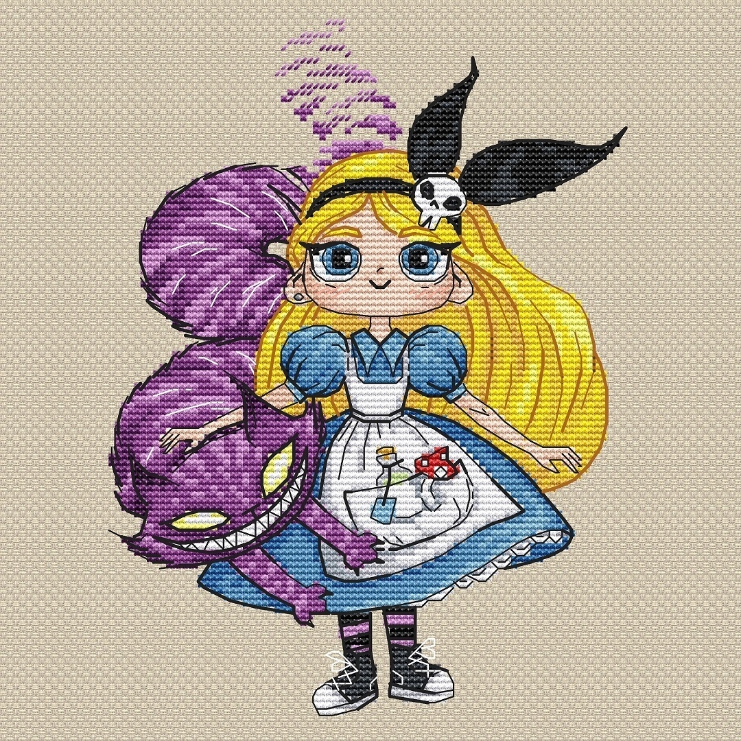 Cute Alice Cross Stitch Pattern фото 1