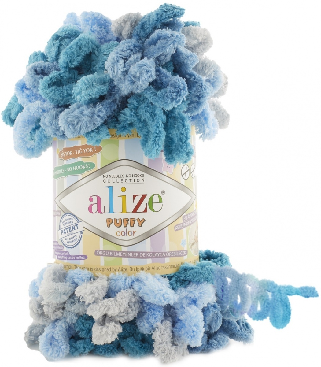 Alize Puffy Color, 100% Micropolyester 5 Skein Value Pack, 500g фото 34