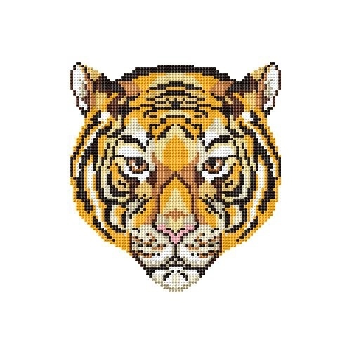 Tiger Modern Cross Stitch Pattern фото 1