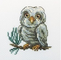 Grey Owlet Cross Stitch Kit фото 1