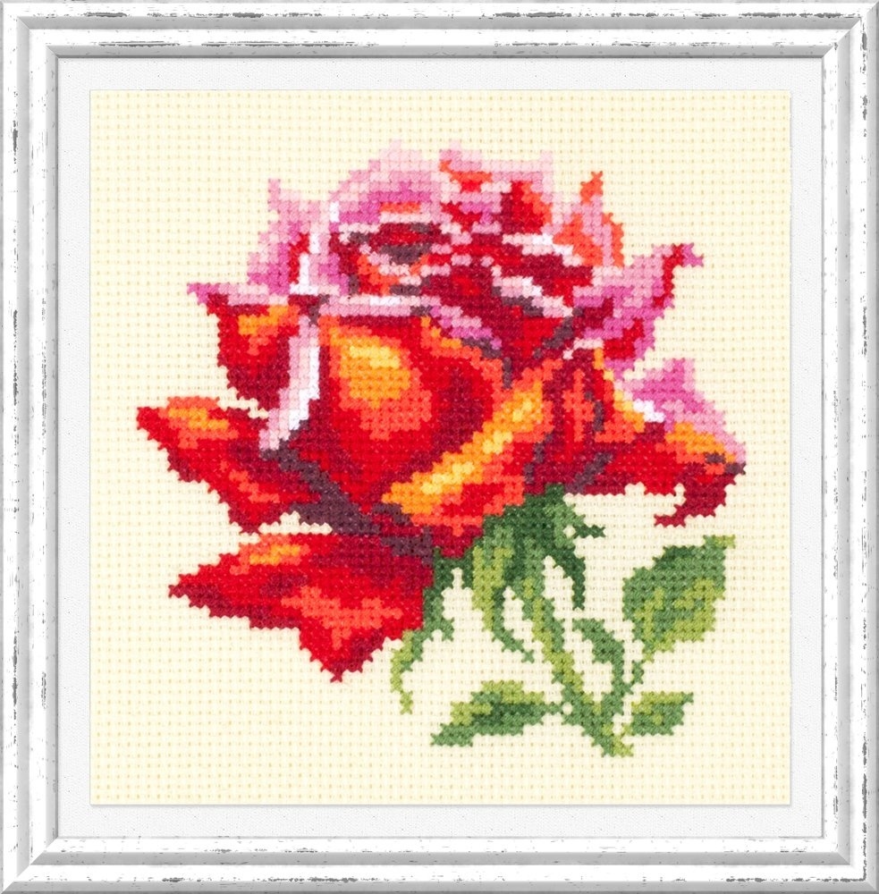 Scarlet Rose Cross Stitch Kit фото 1