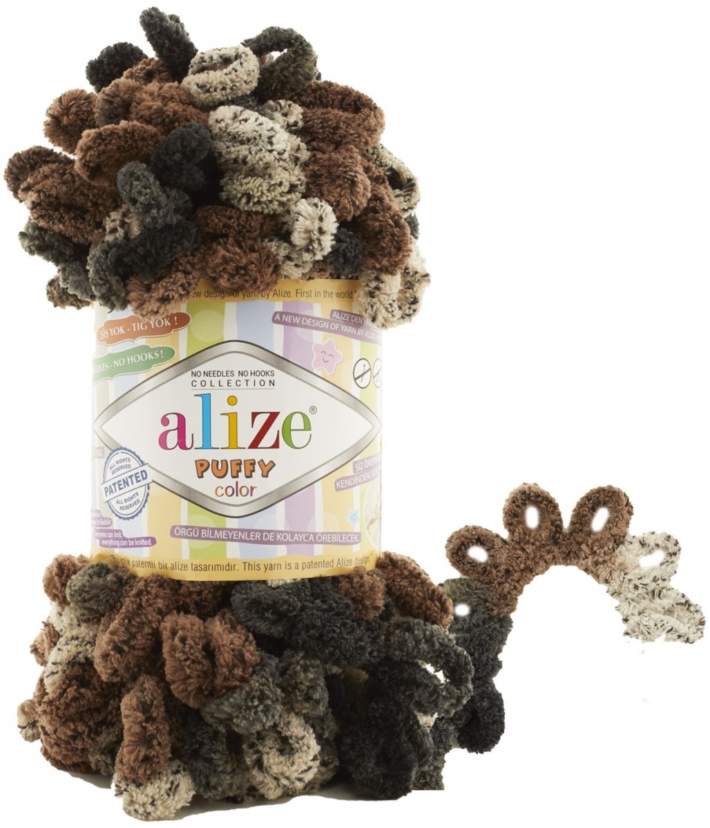 Alize Puffy Color, 100% Micropolyester 5 Skein Value Pack, 500g фото 38