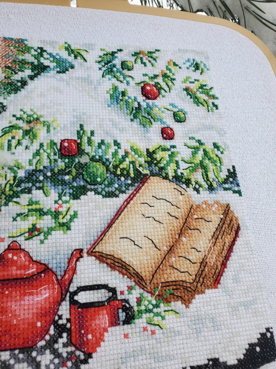 Tea Drinking with a Book Cross Stitch Patterns фото 5