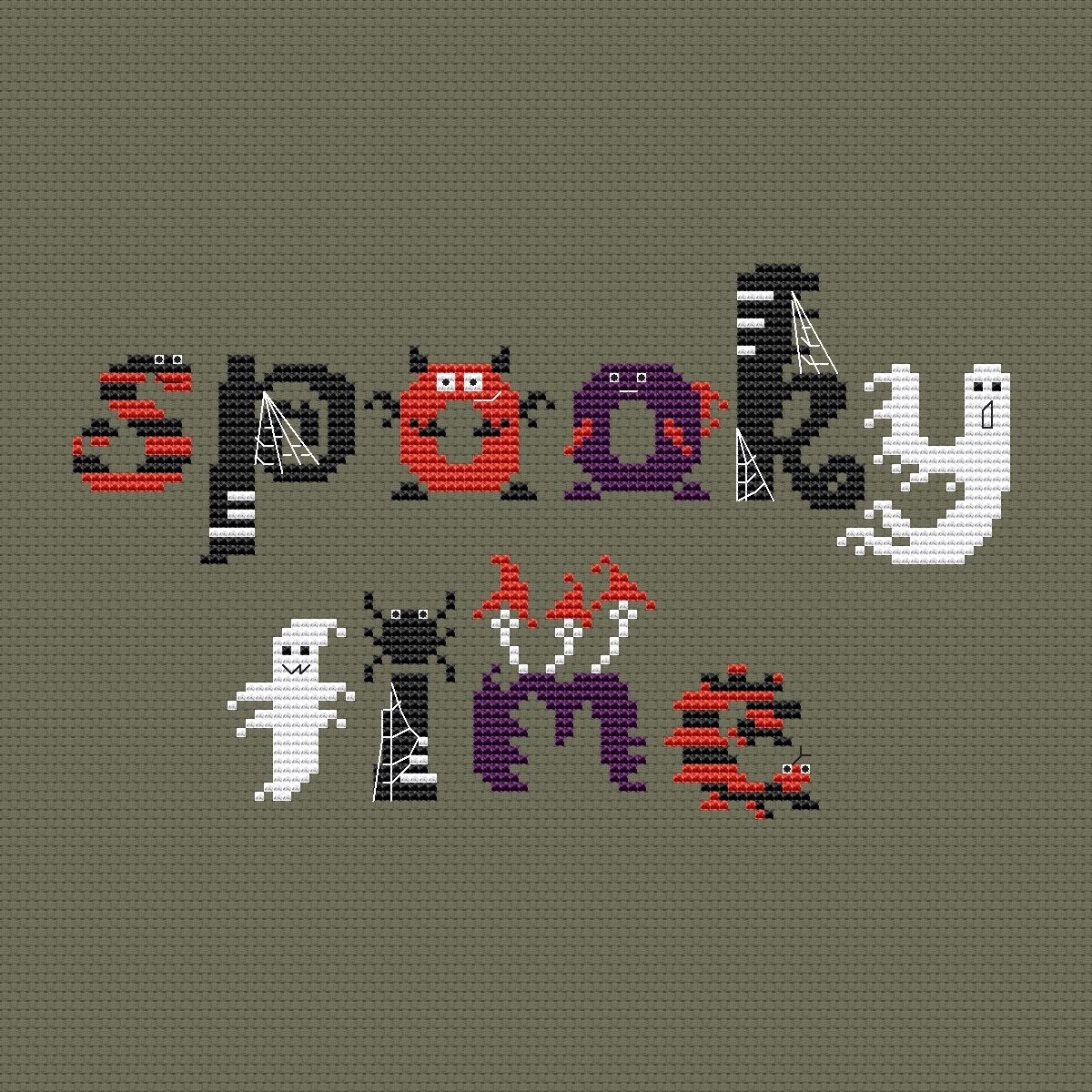 Spooky Time Cross Stitch Pattern фото 1