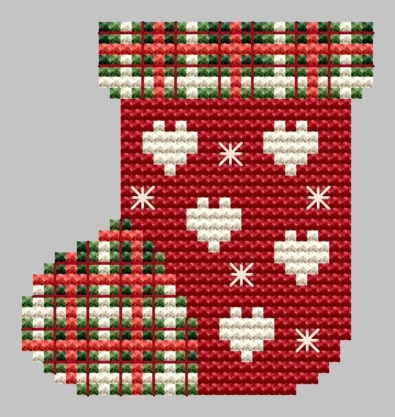 Christmas Sock 2 Cross Stitch Pattern фото 1