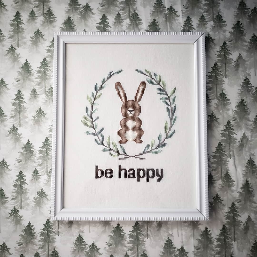 Be Happy Simple Cross Stitch Pattern фото 4