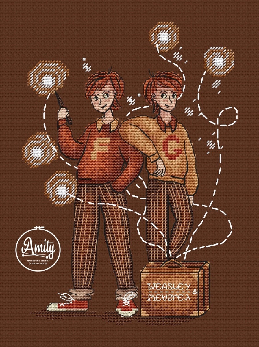 Ginger Brothers Cross Stitch Pattern фото 1