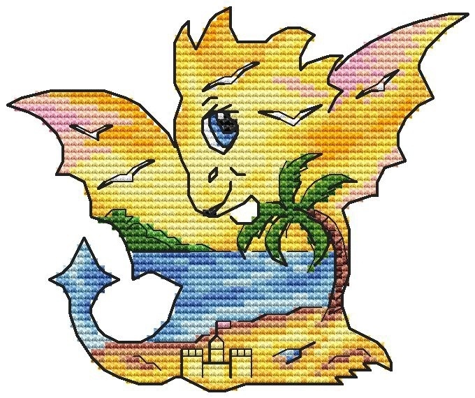 The Dragon. August Cross Stitch Pattern фото 1