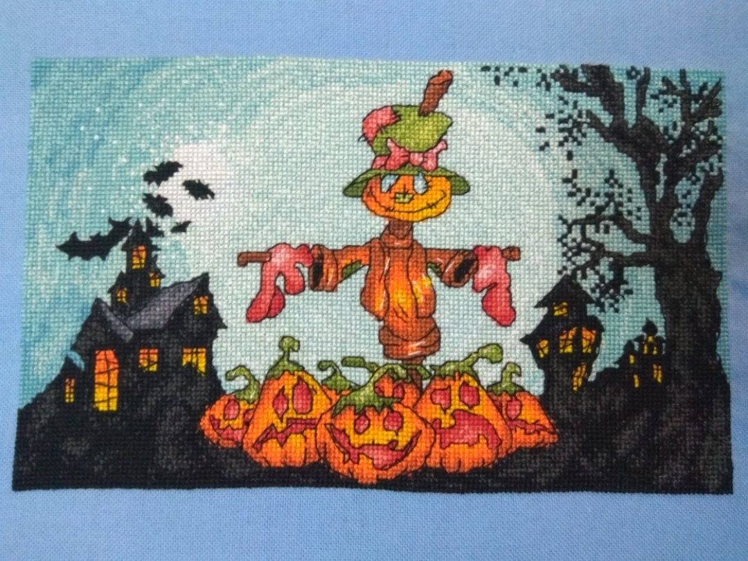 Halloween Scarecrow Cross Stitch Pattern фото 2