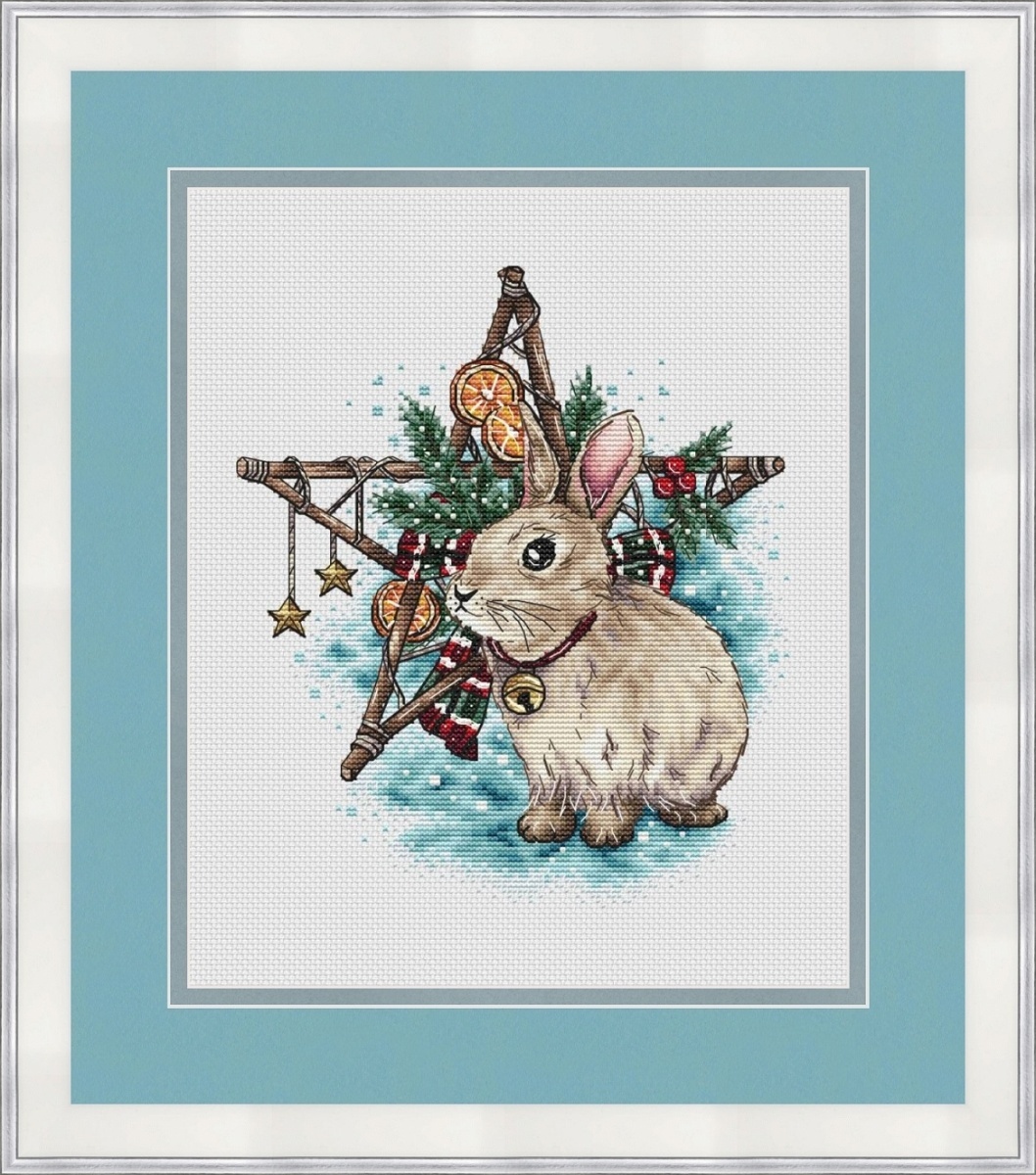 A Christmas Bunny Cross Stitch Chart фото 2