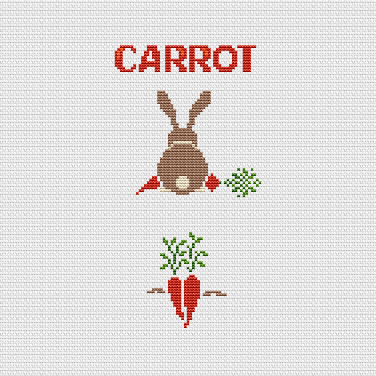 Carrot Cross Stitch Pattern фото 1